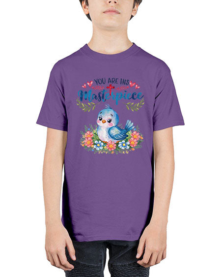 you are his masterpiece 85# - birds - Youth Tee Unisex
