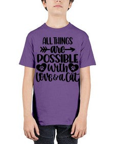 All Things Are Possible Style 75# - cats - Youth Tee Unisex