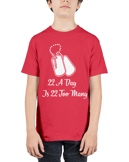 22 A Day is 22 30# - PTSD - Youth Tee Unisex