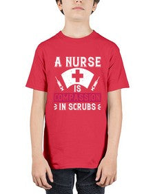 A Nurse is compassion in scrubs Style 18# - nurse - Youth Tee Unisex