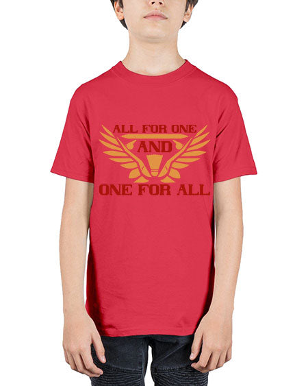 All for one and one for all 2360# - badminton - Youth Tee Unisex