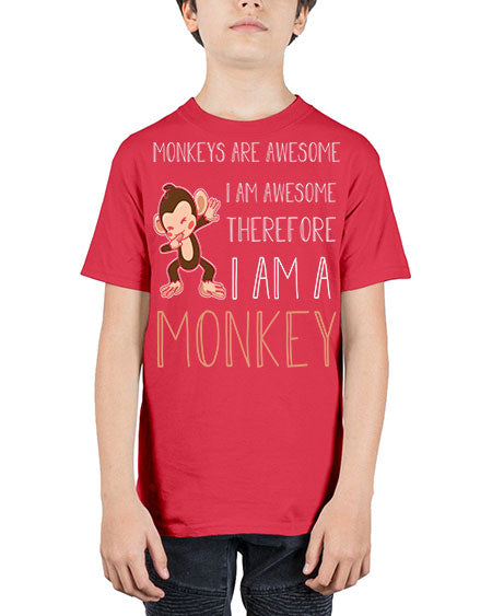 Awesome Monkey Cute Dabbing 2# - monkey - Youth Tee Unisex