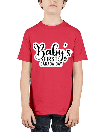 Baby s First Canada Day 275# - baby - Youth Tee Unisex