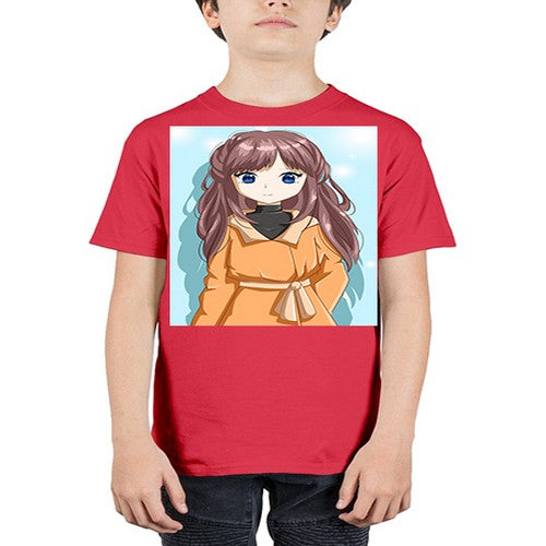 Beautiful and cool girl with yellow suit 73# - anime - Youth Tee Unisex