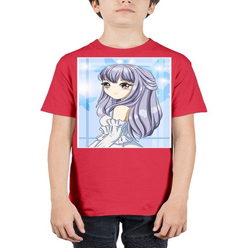 Beautiful and pretty princess silver hair 77# - anime - Youth Tee Unisex