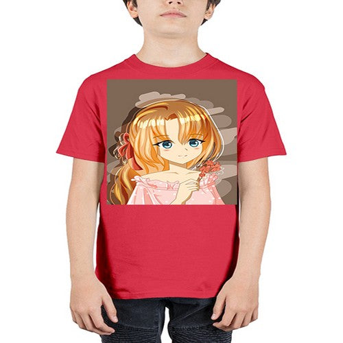 Beautiful princess with flowers 97# - anime - Youth Tee Unisex