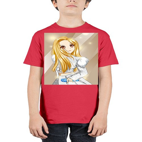 Beautiful singer girl with white dress 182# - anime - Youth Tee Unisex