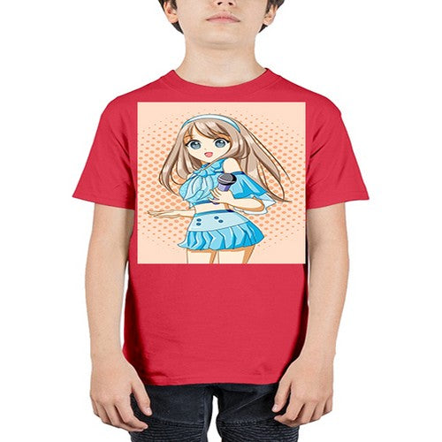 Beautiful singer woman with blue dress 179# - anime - Youth Tee Unisex
