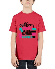 Coffee Scrubs And Rubber Gloves Style Style 664# - nurse - Youth Tee Unisex