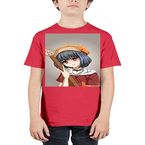 Cool and beautiful rockstar woman with guitar 8# - anime - Youth Tee Unisex