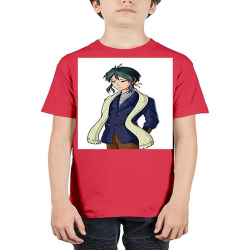 Cool man wearing shawl 59# - anime - Youth Tee Unisex