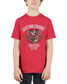 Custom engine 14# - motorcycle - Youth Tee Unisex