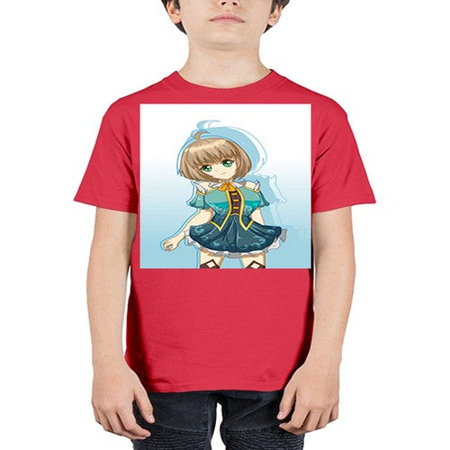 Cute and beautiful girl with blue dress game 22# - anime - Youth Tee Unisex