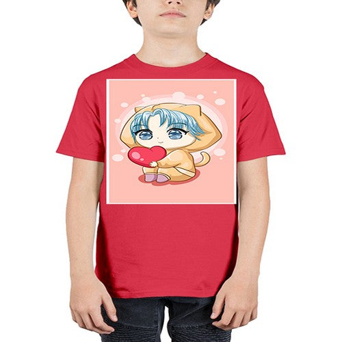 Cute and cool little boy with love 46# - anime - Youth Tee Unisex