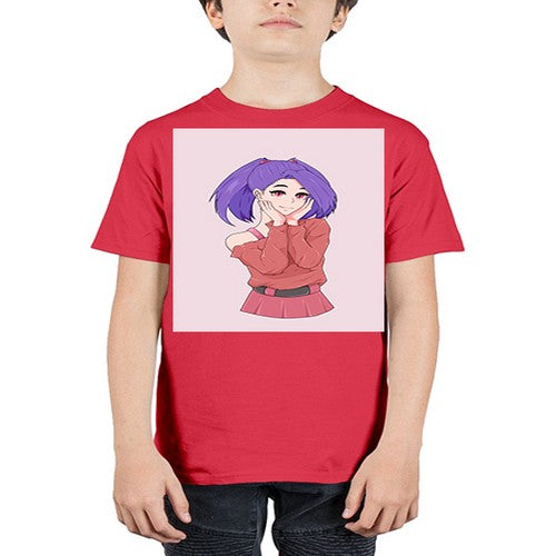 Cute girl with cute pose 138# - anime - Youth Tee Unisex
