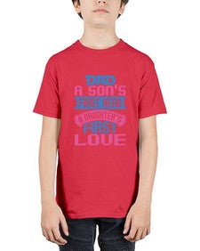 Dad a sons first hero a 82# - cartoon super hero - Youth Tee Unisex