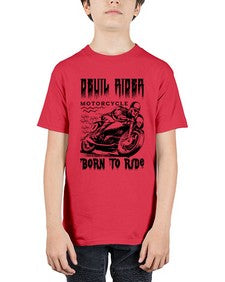 Devil rider 374# - skull and bones - Youth Tee Unisex