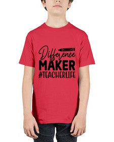 Difference Maker TeacherLife 712# - teacher - Youth Tee Unisex