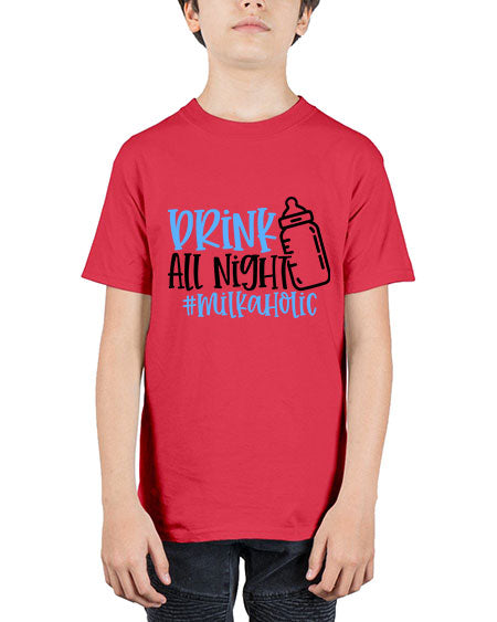 Drink All Night Milkaholic Style 304# - baby - Youth Tee Unisex