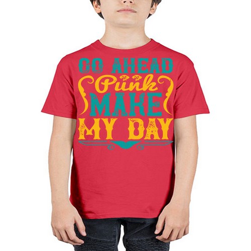 Go Ahead Punk Make My Day Style 45# - dogs - Youth Tee Unisex