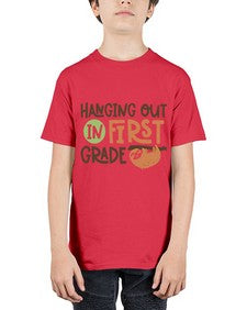 Hanging Out in First 233# - first grade - Youth Tee Unisex