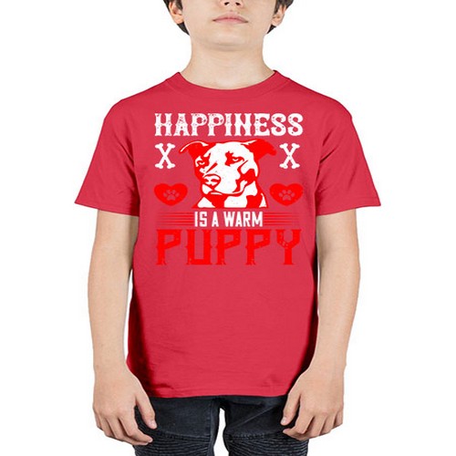Happiness is a warm puppy Style 201# - dogs - Youth Tee Unisex