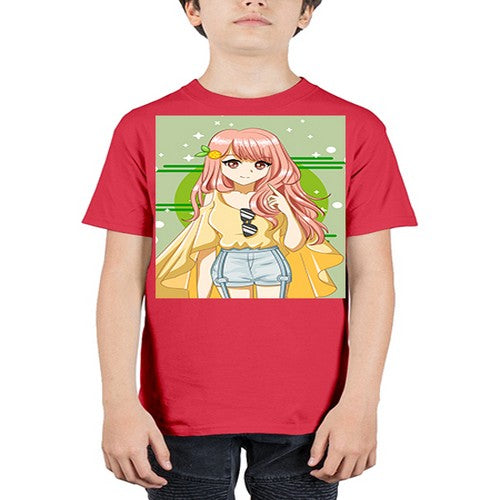Happy and cute yellow blouse in summer holiday 43# - anime - Youth Tee Unisex