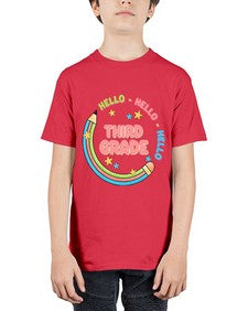 Hello third Grade Pencil 346# - third grade - Youth Tee Unisex