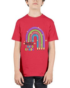 Hello third Grade Pencil Rainbow 347# - third grade - Youth Tee Unisex