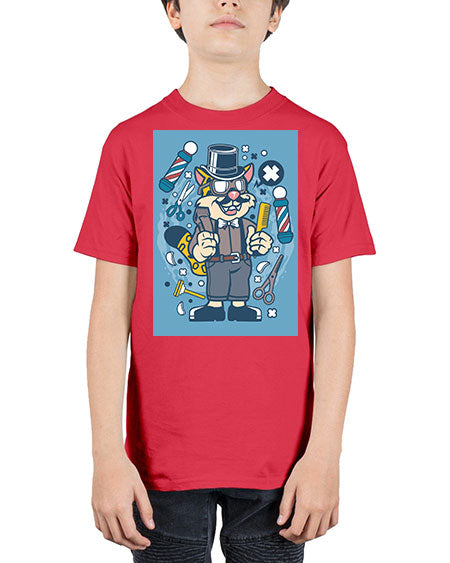 Hipster Barber Leopard835# - barber - Youth Tee Unisex