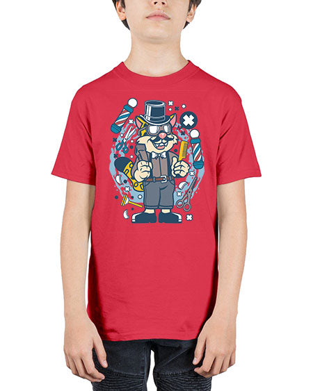 Hipster Barber Leopard836# - barber - Youth Tee Unisex