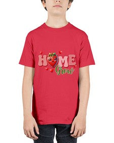 Home Grown Groovy Strawberry 1054# - strawberry - Youth Tee Unisex