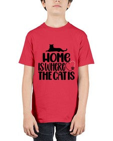 Home Is Where The Cat is Style 93# - cats - Youth Tee Unisex