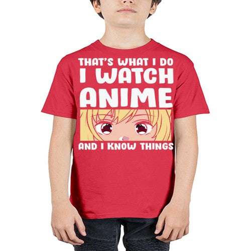 I Watch Anime I Know Things Anime Lover 245# - anime - Youth Tee Unisex