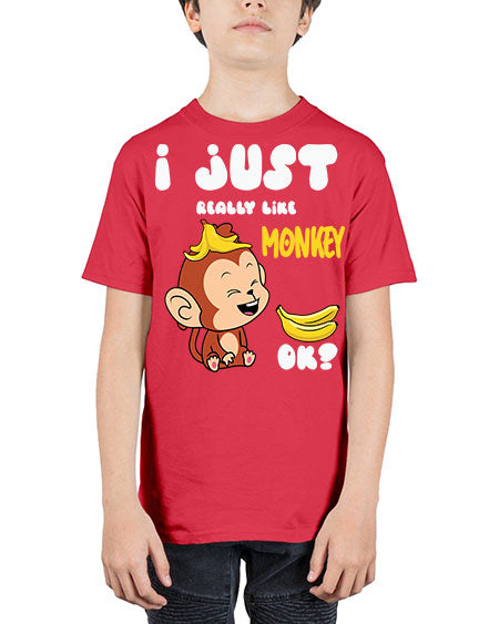I just Really Lpve Monkey 7# - monkey - Youth Tee Unisex