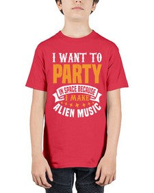 I want to pary in space 21# - ufo - Youth Tee Unisex