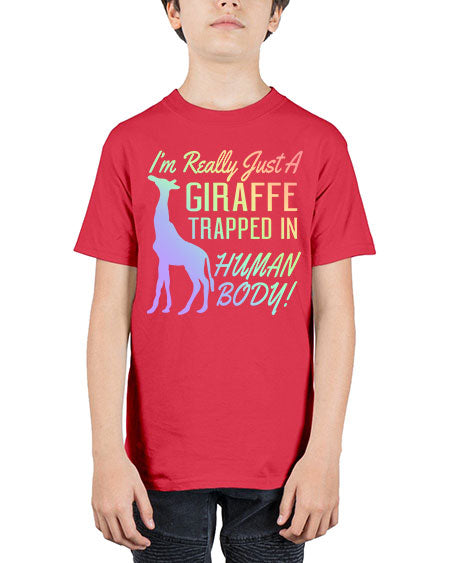 Im really just a giraffee trapped in human body - giraffee - Youth Tee Unisex