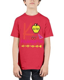 K is for Kindergarten 397# - prek headstart - Youth Tee Unisex