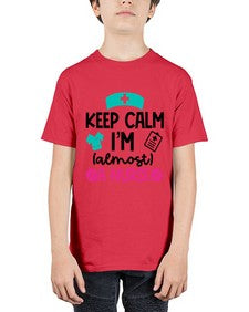 Keep Calm Im Almost A Nurse Style Style 1026# - nurse - Youth Tee Unisex