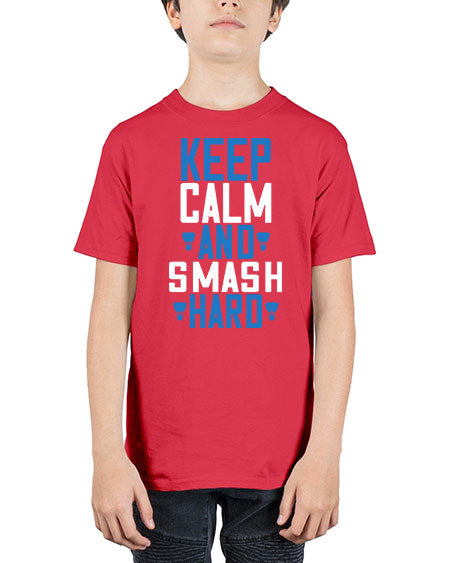 Keep calm and smash hard 2024# - badminton - Youth Tee Unisex