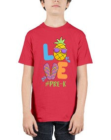 LOVE PreK Summer Pineapple 525# - prek headstart - Youth Tee Unisex