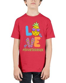 LOVE fourth Grade Summer Pineapple 516# - fourth grade - Youth Tee Unisex