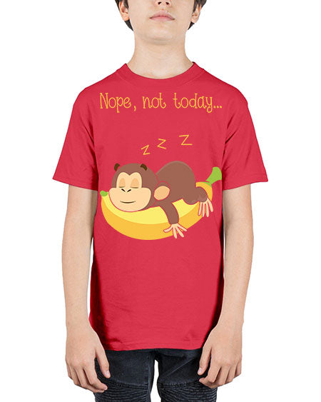 Lazy Monkey Nope Not Today 9# - monkey - Youth Tee Unisex
