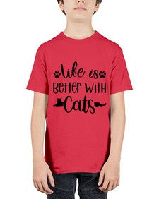 Life Is Better With A Cats Style 99# - cats - Youth Tee Unisex
