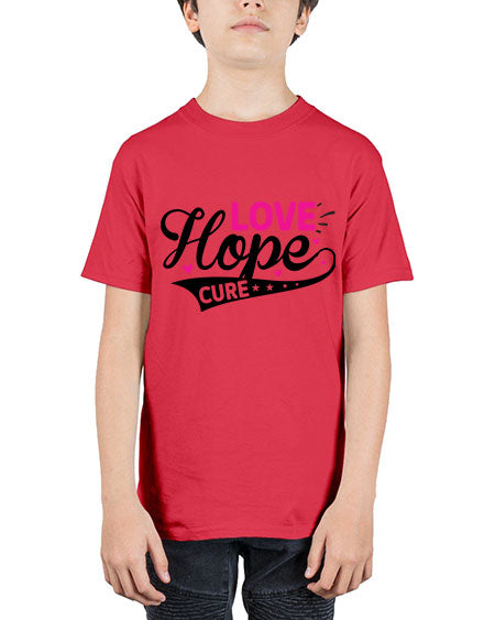 Love Hope Cure 14# - breast cancer - Youth Tee Unisex
