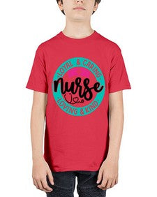 Loyal Caring Nurse Loving Kind Style Style 1078# - nurse - Youth Tee Unisex