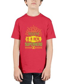 Mom is a real superhero 166# - cartoon super hero - Youth Tee Unisex
