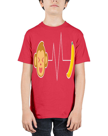 Monkey Heartbeat Banana 13# - monkey - Youth Tee Unisex