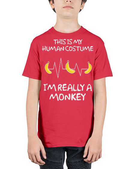 Monkey Human Costume Banana 15# - monkey - Youth Tee Unisex