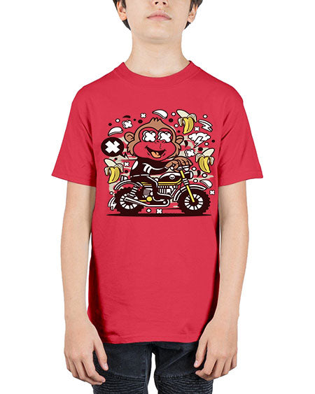 Monkey Motocrosser - monkey - Youth Tee Unisex